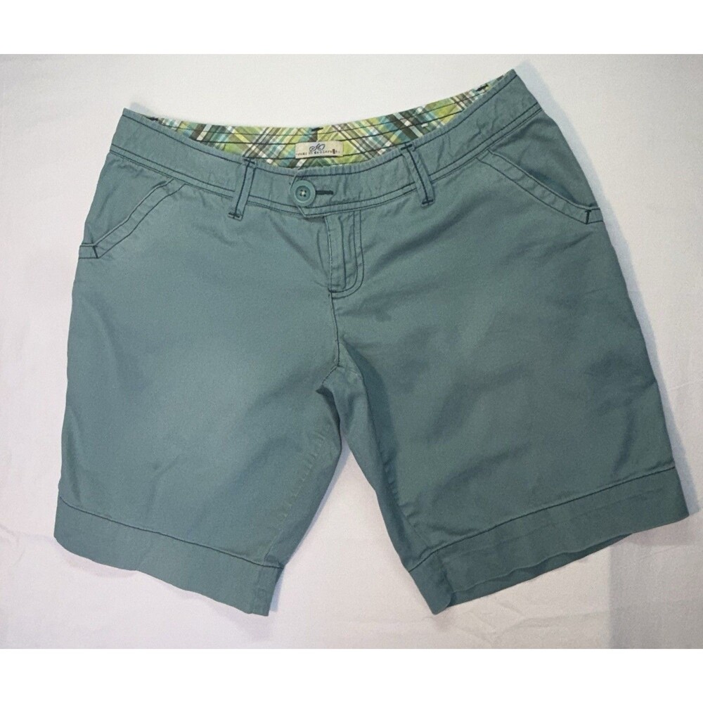 Wear It Declare It Chino Style Women’s Blue/green Shorts Inseem 9 In